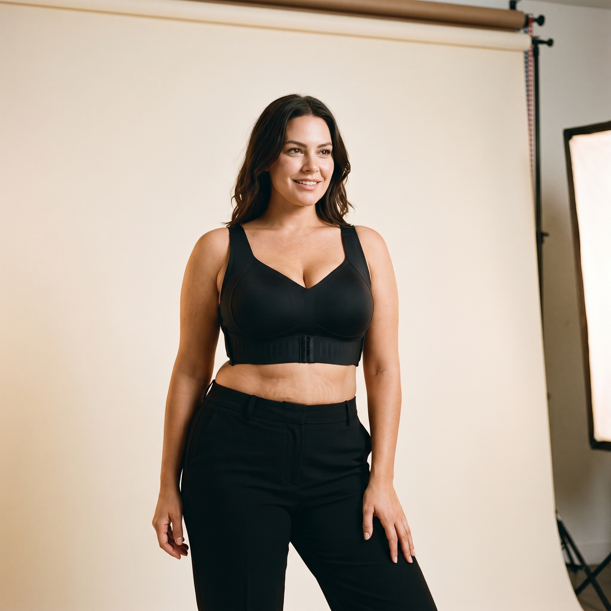 Two women of different sizes in the same bra